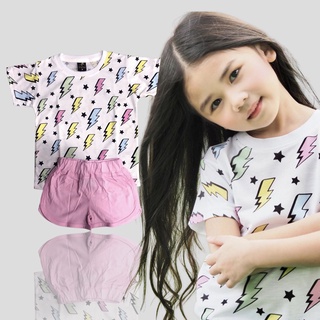 Pastel Thunder  เสื้อยืด ลายPastel Thunder ผ้าเป็น tk  พิมพ์สี สไตล์ไม่ยับ  แห้งเร็ว ใส่สบายๆ