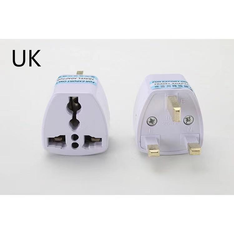 3-Pin Universal Adapter Plug Head UK 3 Pin Plug Socket US/EU/AU to UK Plug Adaptor