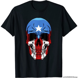 Boricua เสื้อยืดลําลองแขนสั้นพิมพ์ลาย Puerto Rican Puerto Rico ลายกะโหลก