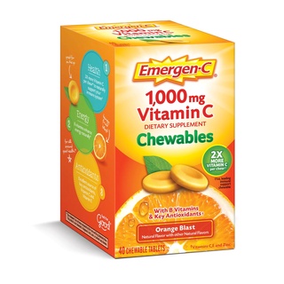 วิตามินซีแบบเคี้ยว Emergen-C Vitamin C Dietary Supplement Chewables, พร้อมส่ง นำเข้าจากอเมริกา