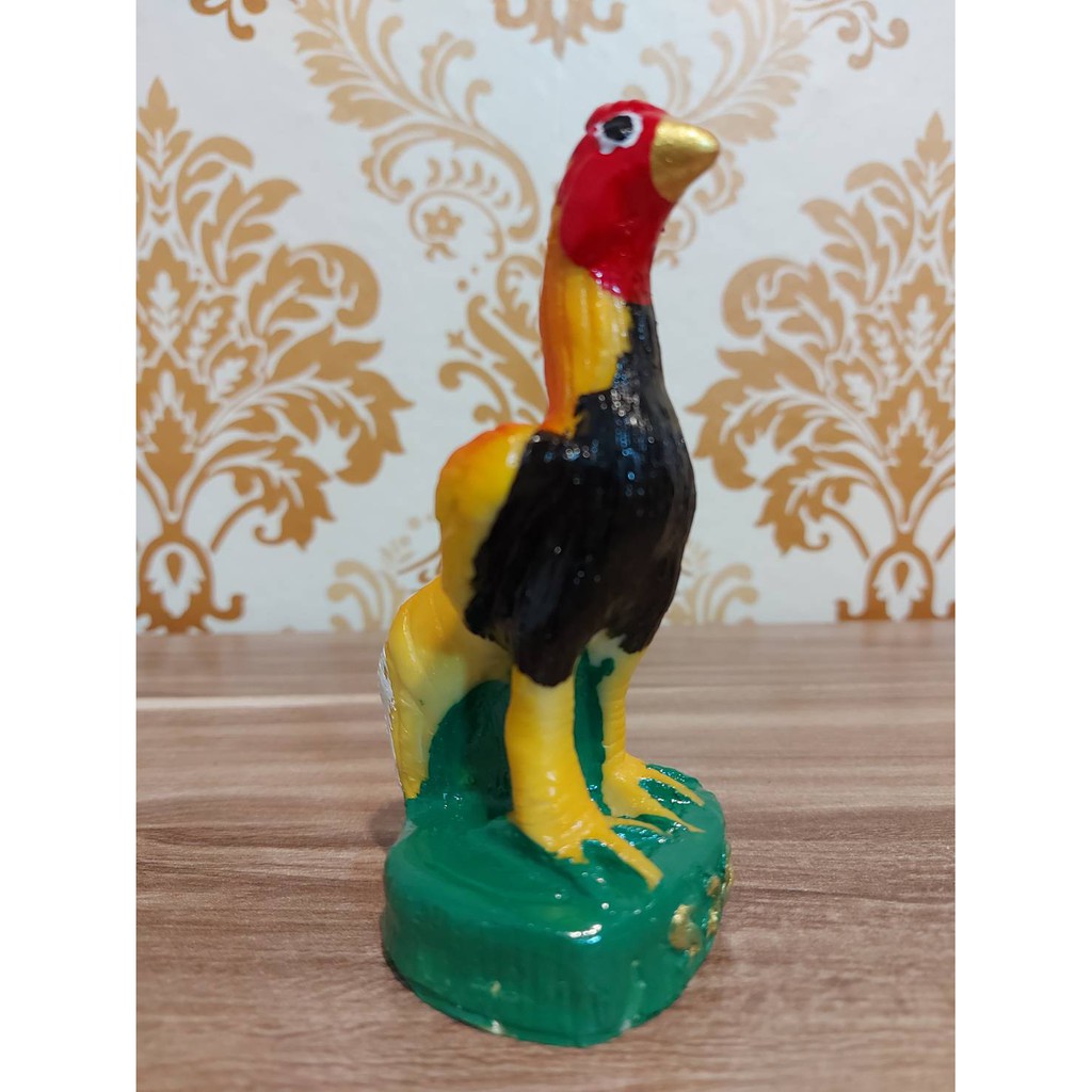 ไก่แก้บน ไก่บริวาร ตุ๊กตาไก่เขียนสี ขนาด สูง 12 ซม.