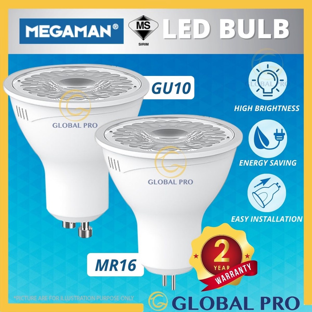 Megaman 6W / 8W GU10 / MR16 LED Eyeball Track Light ดาวน์ไลท์หลอดไฟเปลี่ยน Eyeball หลอดไฟ LED Lampu Mentol
