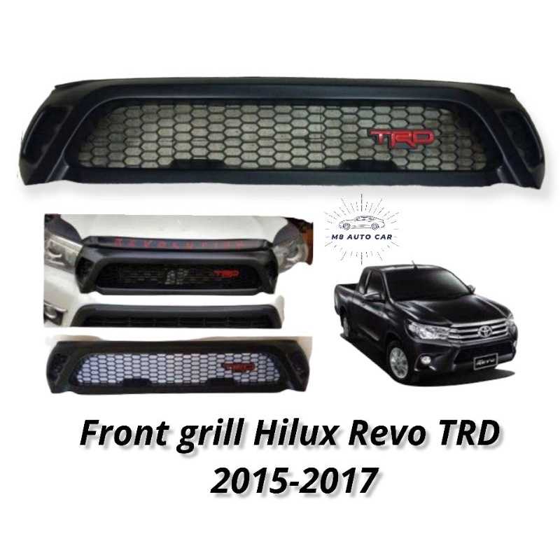 กระจังหน้า REVO revo 2015 2016 2017 TRD สีดำด้าน  กระจังหน้าแต่ง revo trd front grill toyota hilux r