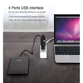 HOCO HB1/HB1A 4 Port USB HUB 5.0V เพิ่มช่องเสียบ USB สายยาว 80/100 เซ็นติเมตร USB 2.0