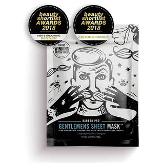 พร้อมส่ง ของแท้ BARBER PRO Gentlemens Sheet Mask Rejuvenating and Hydrating with Anti-Ageing Collagen