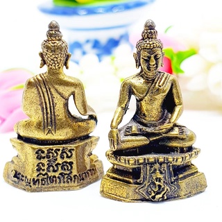 สมเด็จพระพุทธไตรโลกนาถ วัดป่าหนองแซง จ.อุดรธานี เป็นพระพุทธรูปคู่บ้านคู่เมือง เนื้อทองเหลือง ประมาณ3ซม.