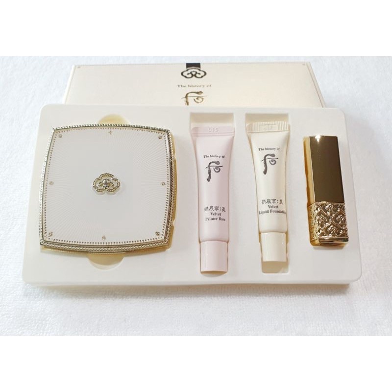 ✅แป้งตลับเนื้อกำมะหยี่ คุมมัน The History of Whoo - Velvet Powder Pact No.21 Special Set