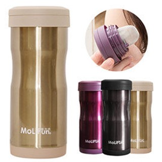 MoLiFun กระติกน้ำสแตนเลสสูญญากาศ พร้อมใส้กรองถอดได้ 350ml - สีทอง