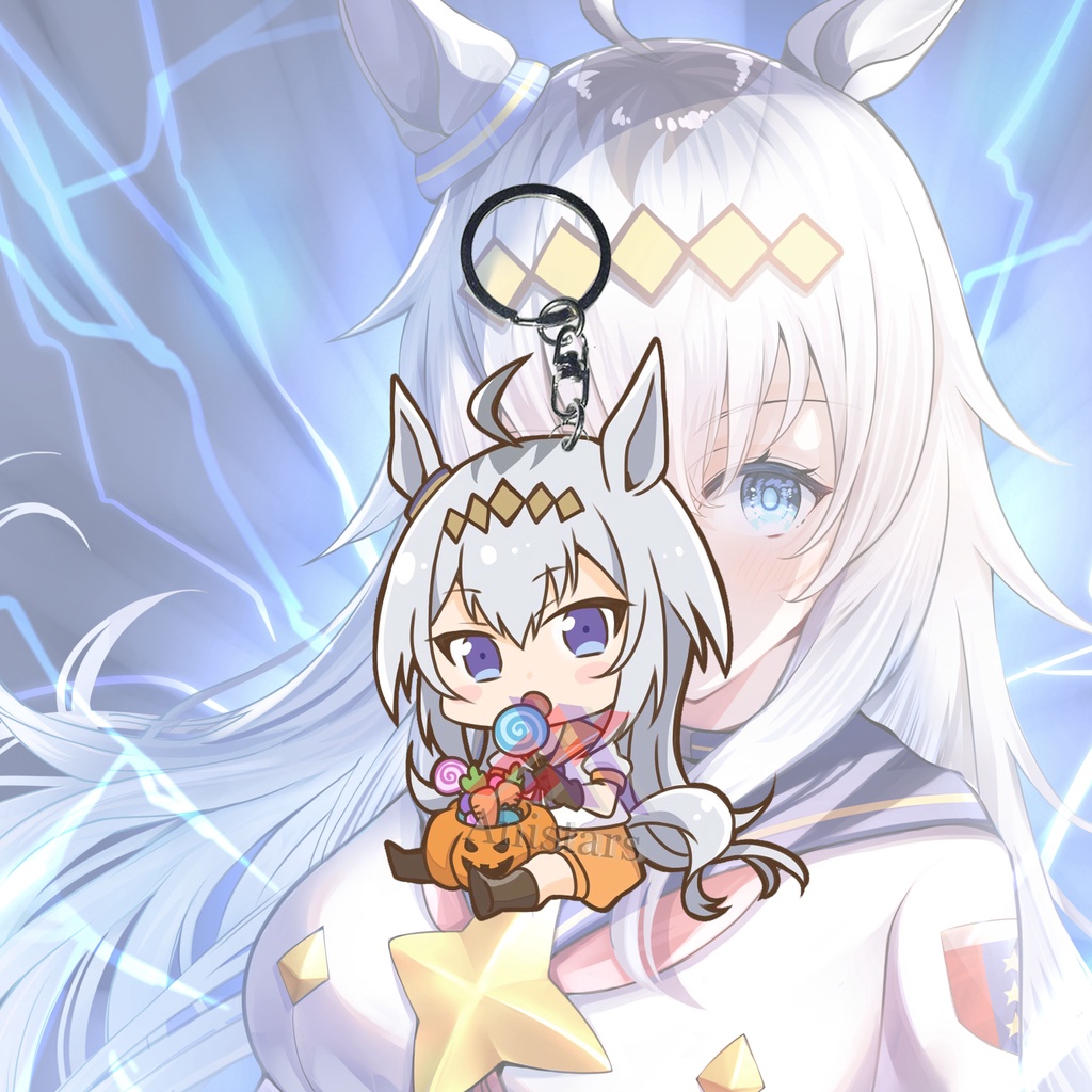 GANTUNGAN Uma Musume Oguri Cap Keychain - พวงกุญแจ - ของที่ระลึก - อะนิเมะ - พวงกุญแจ - พวงกุญแจอนิเ