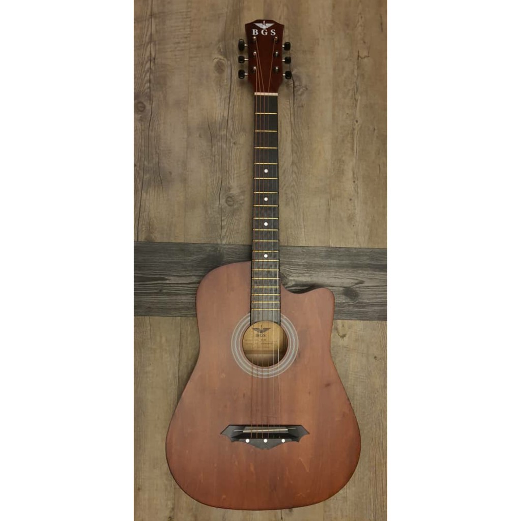 Bgs D-38-EQ กีตาร์อะคูสติก วอลนัท AC ขนาด 38 นิ้ว พร้อมปิ๊กอัพ EQ เชื่อมต่อกับแอมป์ และก้านเหล็กคอ T