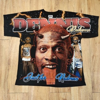 DENNIS RODMAN OVERPRINT BOOTLEG เสื้อวง เสื้อทัวร์ เสื้อลายนักบาส