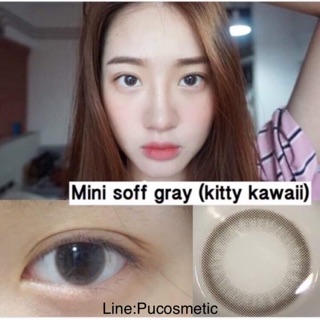 🍋Mini Soff Gray🍋(ธรรมชาติ)สายตาปกติถึง-3.25,-6.50(Soft)(kitty kawaii)