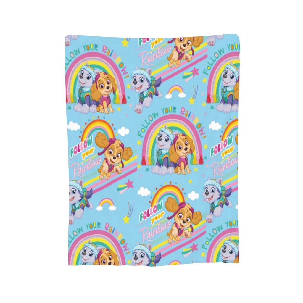 ในสต็อก PAW Patrol Micro ขนแกะผ้าห่ม Flannel Ultra-Soft ความอบอุ่นโยนผ้าห่มสําหรับเตียงโซฟาในบ้าน