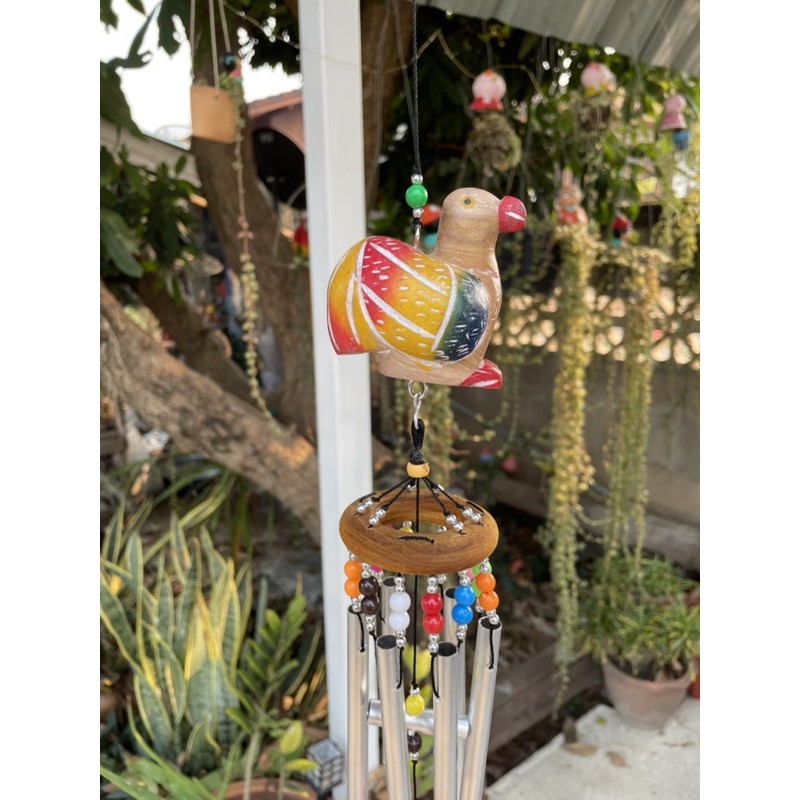 โมบายแขวน กระดิ่งลม  นกคุ้มสี ปลาสี ไก่สี นกฮูก เป็ดแมนดาริน นกเงือกของมงคล 🕊