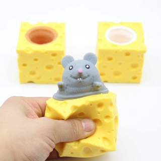 Squeeze toy, cheese mouse, cute squirrel, creative design, random color