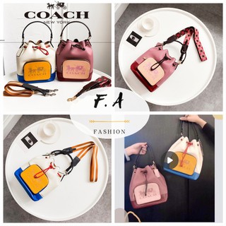 F.A (ของแท้ 100%) COACH 1899 กระเป๋าสะพายสุภาพสตรี / กระเป๋าสะพายข้าง / กระเป๋าหูรูด /  JES กระเป๋าถังใบเล็ก super cute