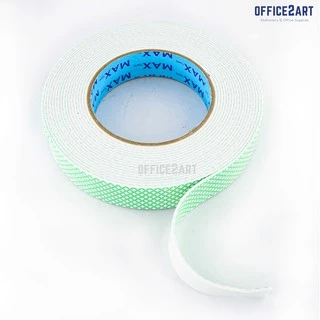 เทปโฟม เทปกาว 2 หน้า (24 มม. x 7 หลา) แม็กซ์ (แพ็ค 12 ม้วน) เทปกาวสองหน้า MAX Double-Sided Tape