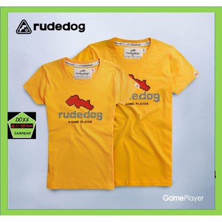 rudedog เสื้อคอกลม ชาย หญิง  รุ่น Game player สีเหลือง