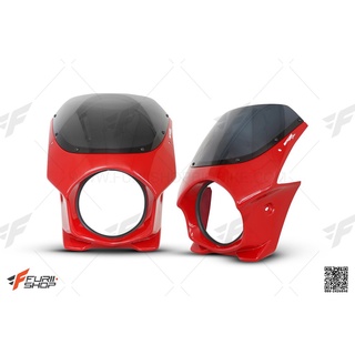 ครอบไฟหน้า MOTOZAAA สีแดง FOR HONDA CB150R