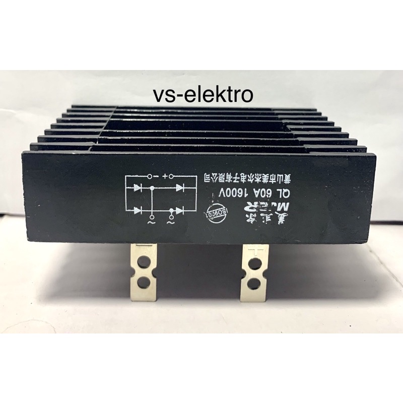 60AMP BRIDGE DIODE/60A IRON BRIDGE DIODE/60A ORIGINAL 1600v BRIDGE DIODE / 1600v BLACK IRON BRIGE DI