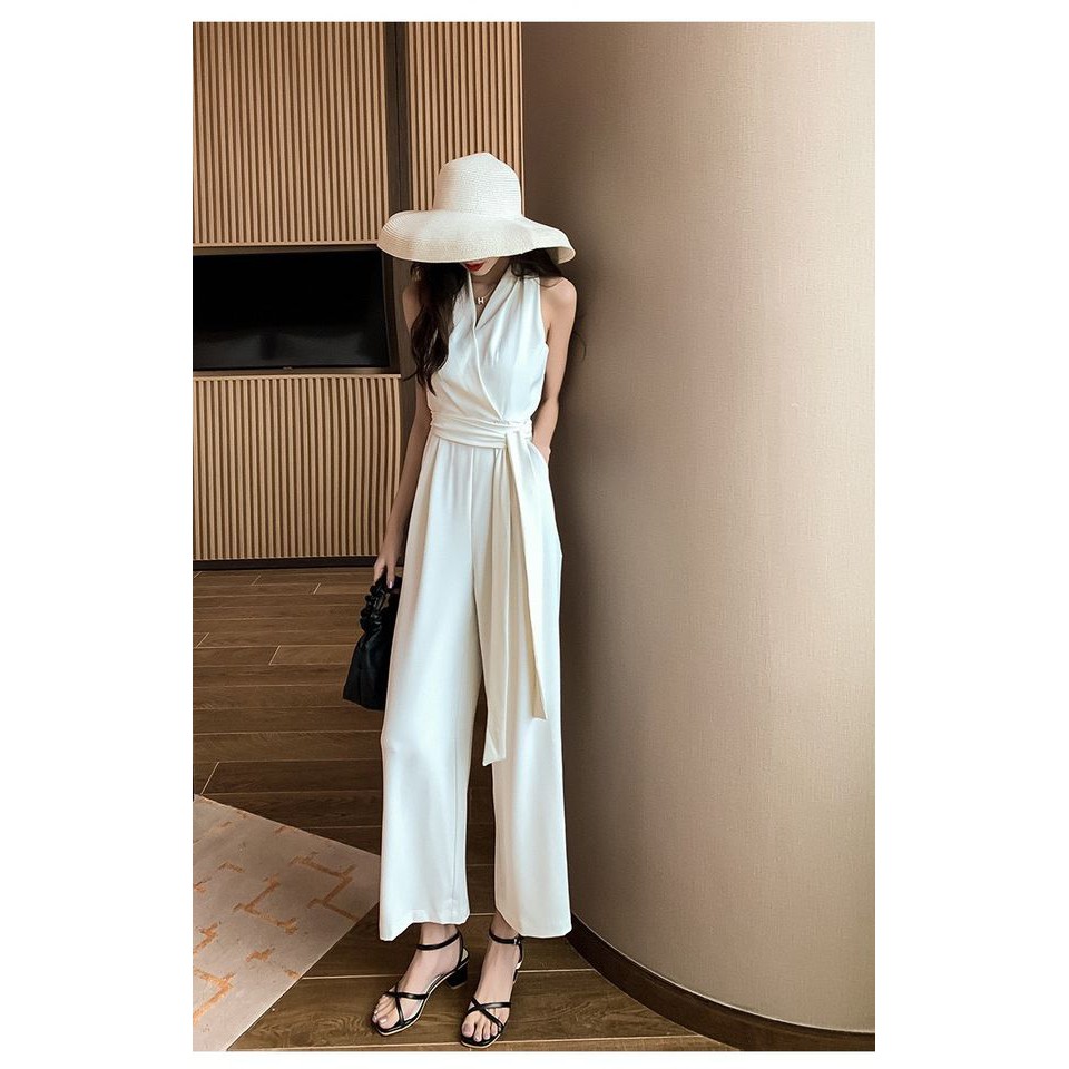 AC1121 สุดปัง ดูหรู แพง ผอม สไตล์ลูกคุณหนู ผ้าเนื้อสวย เบาใส่สบาย การเย็บดี แถมราคาไม่แพง ชุดจั๊มสูทขายาวเซ็กซี่