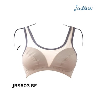 Jintana เสื้อชั้นใน Sport Bra (ไม่เสริมโครง) รุ่น Confidence รหัส JBS603 สีเบจ