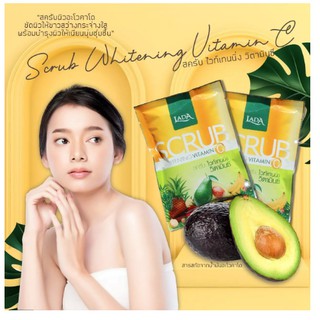 LADA SCRUB VITAMIN C ลดา สครับ ไวท์เทนนิ่ง วิตามินซี (1 ซอง ขนาด50 กรัม)