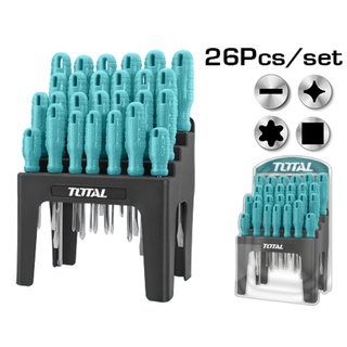 TOTAL ไขควง 26 ตัวชุด รุ่น THTDC252601 (screwdriver set) ชุดไขควง 26 ชิ้น