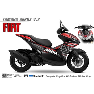 สติ๊กเกอร์แต่งลายรถ YAMAHA AEROX V.2 ลาย FIAT