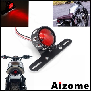 Motorcycle Stop LED Light Vintage Drilled Taillight For Harley Honda Yamaha Suzuki Chopper Cafe Racer Rear Brake Lamps