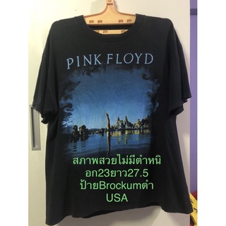 เสื้อยืดวงดนตรีtshirtเสื้อยืดคอกลมฤดูร้อนเสื้อวงดนตรี PINK FLOYD โดดน้ำ 1992Sto4XLall size