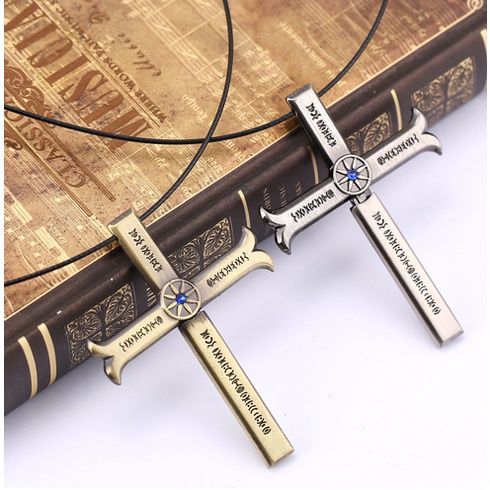 เครื่องประดับ สร้อยคอ จี้การ์ตูนอนิเมะ One Piece Dracule Mihawk Cross สไตล์วินเทจ