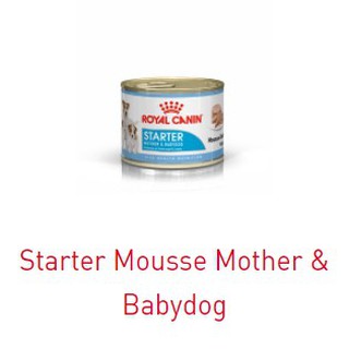 Royal Canin ลูกสุนัขและแม่สุนัขตั้งท้อง 195 กรัม STARTER MOUSSE MOTHER &amp; BABYDOG.