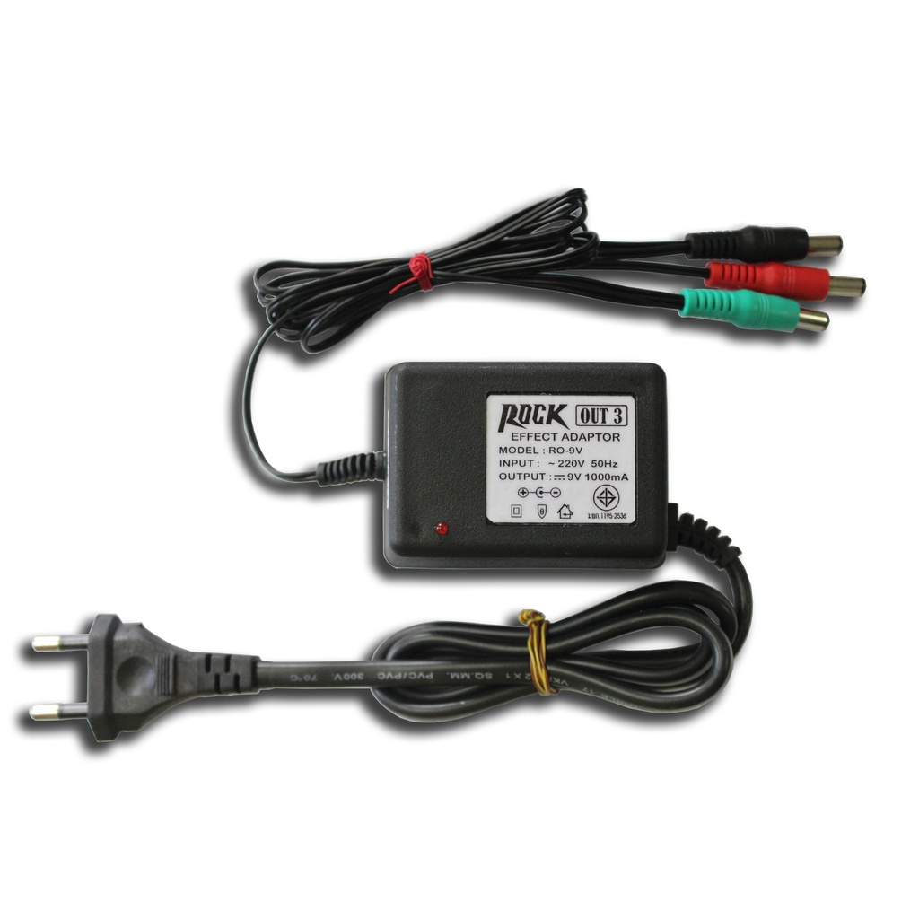 Adapter Rock for Boss อแดปเเตอร์ 9 โวลท์ แบบ 1 จ่าย 3 With Regulator พร้อมตัวปรับกระแสไฟคงที่ ใช้กับเอฟเฟคก้อน