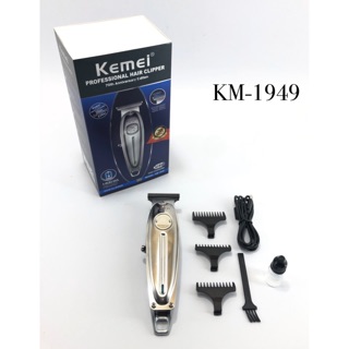 Kemei KM1949 KM-1949 ปัตตาเลี่ยนตัดผม  Clipper Trimmer  แบบชาร์จไฟฟ้า แบบไร้สาย Clipper โกนหนวด กันจอน แกะลาย กันเครา