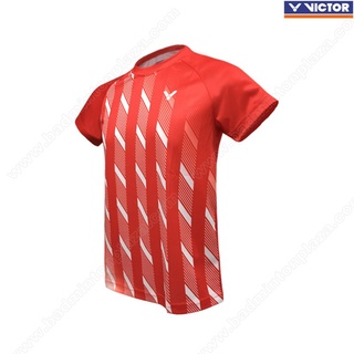 เสื้อยืดคอกลมวิคเตอร์ลายทีมเดนมาร์ค Training T-Shirt ของแท้ (AT-9002D)