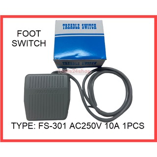 สวิตช์เท้าเหยียบ Foot switch รุ่น  FS-301 AC250V 10A