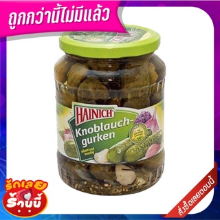 ไฮนิช แตงกวา+กะเทียมในน้ำส้มสายชู 670 กรัม Hainich Knoblauch Gurken 670 g