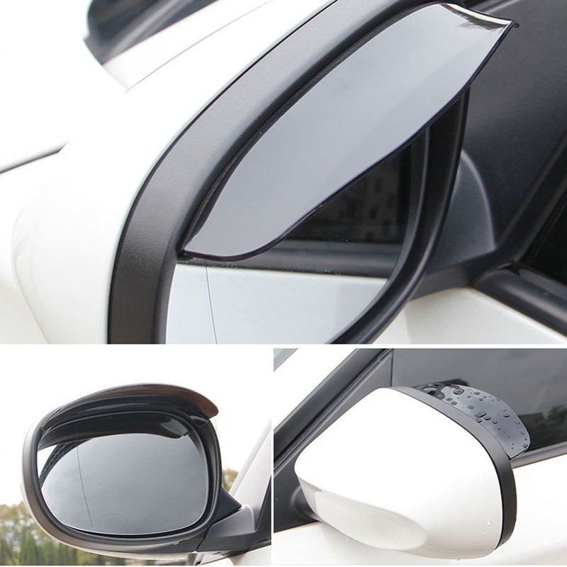 2pcs Universal Flexible Pvc Car Accessories Rearview Mirror Rain Shade ...