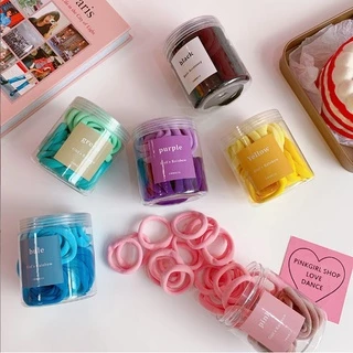 ยางมัดผมเกาหลี สีพื้น ยืดหยุ่นดี ไม่ทำให้ผมเป็นรอย นุ่ม ไม่รัดแน่นเกินไป