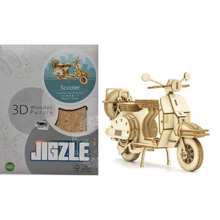 &gt;&gt;พร้อมส่ง&lt;&lt;จิ๊กซอว์ไม้ [JIGZLE Wooden Puzzle] Scooter