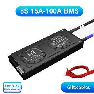 8s 24V BMS Lifepo4 15A 20A 30A 40A 50A 60A สมดุลลิเธียม BMS ทั่วไปพอร์ตจักรยานสกูตเตอร์ E-scooter