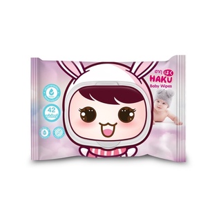 โปรโมชั่น : ✨ทิชชู่เปียก HAKU ผ้าเปียกฮากุ HAKU Baby Wipes 42แผ่น