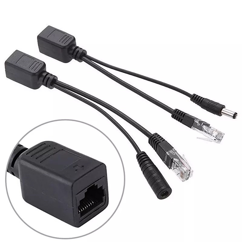 สายเคเบิลPOE Power Over Ethernet Adapter POE Splitter RJ45 Injector Power Supplyโมดูล12-48VสำหรับIP Camea