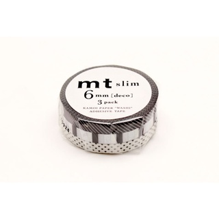 mt masking tape mt slim deco F (MTSLIM21) / เทปตกแต่งวาชิ รุ่น slim ลาย deco F  ประเทศญี่ปุ่น