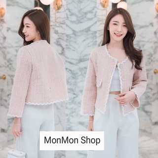 💋เสื้อทวีตรุ่นใหม่ ใส่ปัง สวยๆ💋 MONMON SHOP😀MON5549 เสื้อทวีตคุณภาพเนี้ยบๆ สีพาสเทลสวย ได้ลุคเกาหลี มีซับในทั้งตัว