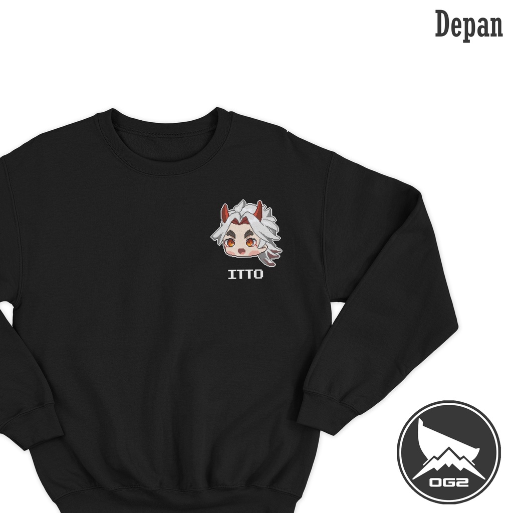 เสื้อสเวตเตอร์เกม ito pixel genshin impact G106 คอกลม OG2 3D G