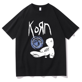 เสื้อยืด ผ้าฝ้าย พิมพ์ลายกราฟฟิค Korn Rock Band สไตล์ฮิปฮอป สําหรับผู้ชาย และผู้หญิงSize S-5XL