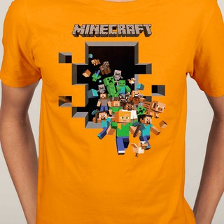 เกม Minecraft เสื้อยืดคอกลมแขนสั้นผู้ชาย | เสื้อยืด ชุดลำลอง | เสื้อยืดผู้ชาย | แฟชั่นลำลองและเรียบง่าย | เสื้อยืดกีฬา