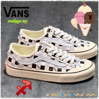 Vans Style 36 Decon SF The Matching Wheckerboard รองเท้าผ้าใบลําลองสําหรับผู้ชายผู้หญิงสีดําสีขาวระบายอากาศ